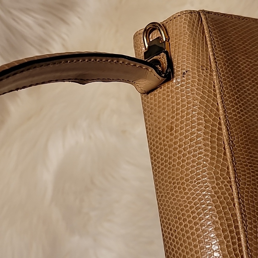 Lizard Vintage Salvatore Ferragamo Tan Handbag - Picture 4 of 11